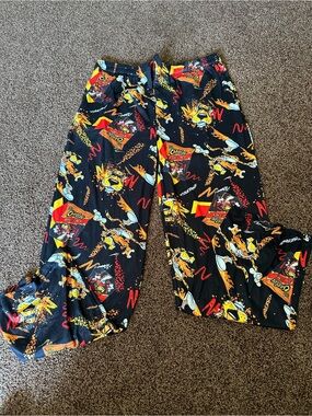 Pepsi Black Lounge Pants with Yellow & Red Cheetos Print